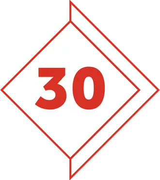 30 gadu garantija dakstiņiem ilustratīva ikona