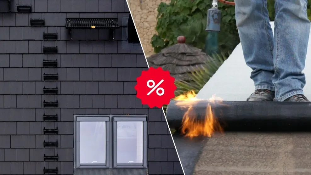 Tuvplāns melniem plakaniem betona dakstiņiem un bitumena ruļļa ieklāšanai