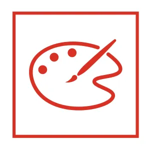 Monier dakstiņu krāsu izvēles ilustratīva ikona