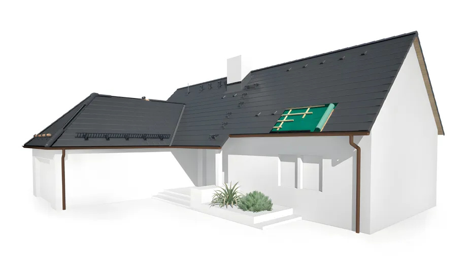 Monier pilns jumta risinājums illustratīvs attēls